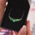 Emerald | .925 Sterling Silver | Mermaid Glass Infinity Clasp Necklace